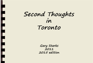 Second Thoughts in Toronto | Picture Books | Gary Starks' Art