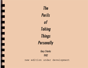 The Perils of Taking Things Personally | Picture Books | Gary Starks' Art